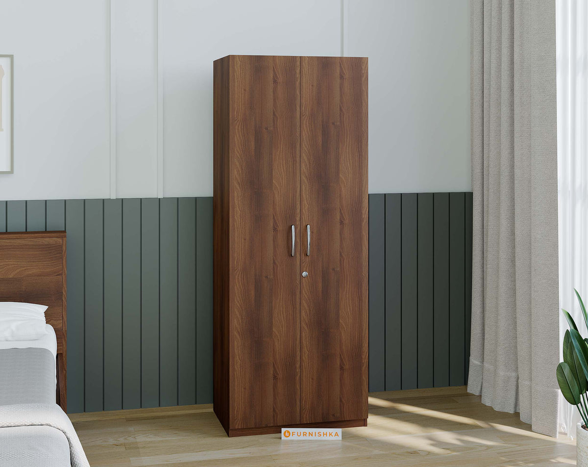 Zeta 2 Door Wardrobe - Walnut Finish