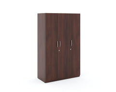 Zeta 3 Door Wardrobe - Walnut Finish