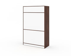 Markon 3 Door Wardrobe with Mirror - White & Walnut Finish