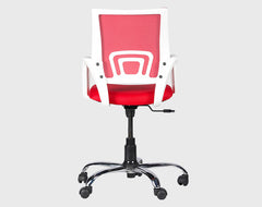 Bryce Ergonomic Mid Back Office Chair - Red Mesh