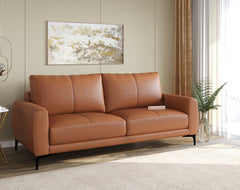 Balvin Leather 3 Seater Sofa