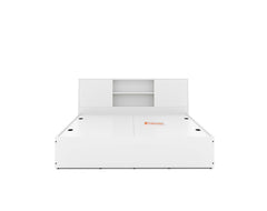 Allen Box Storage Bed White - Queen Size