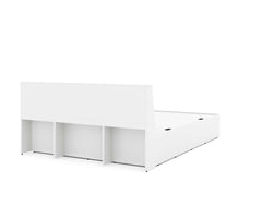 Allen Queen Bed with Box Storage in White