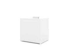 Allen Bedside Table with Single Drawer in White