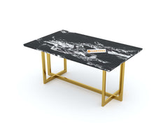 Rodano Dining Table with Etna Black Marble Top - 4 Seater