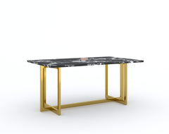 Rodano Dining Table with Etna Black Marble Top - 4 Seater