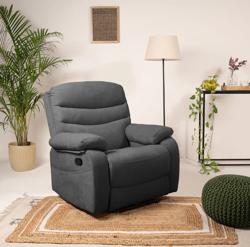 Vivo 1 Seater Ash Rotation Manual Recliner