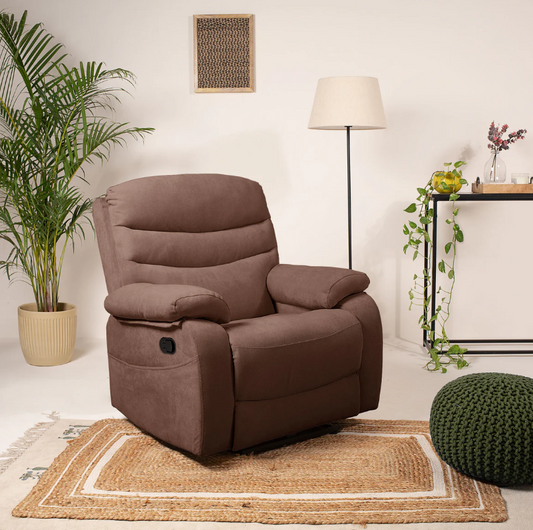 Vivo 1 Seater Oak Rotation Manual Recliner