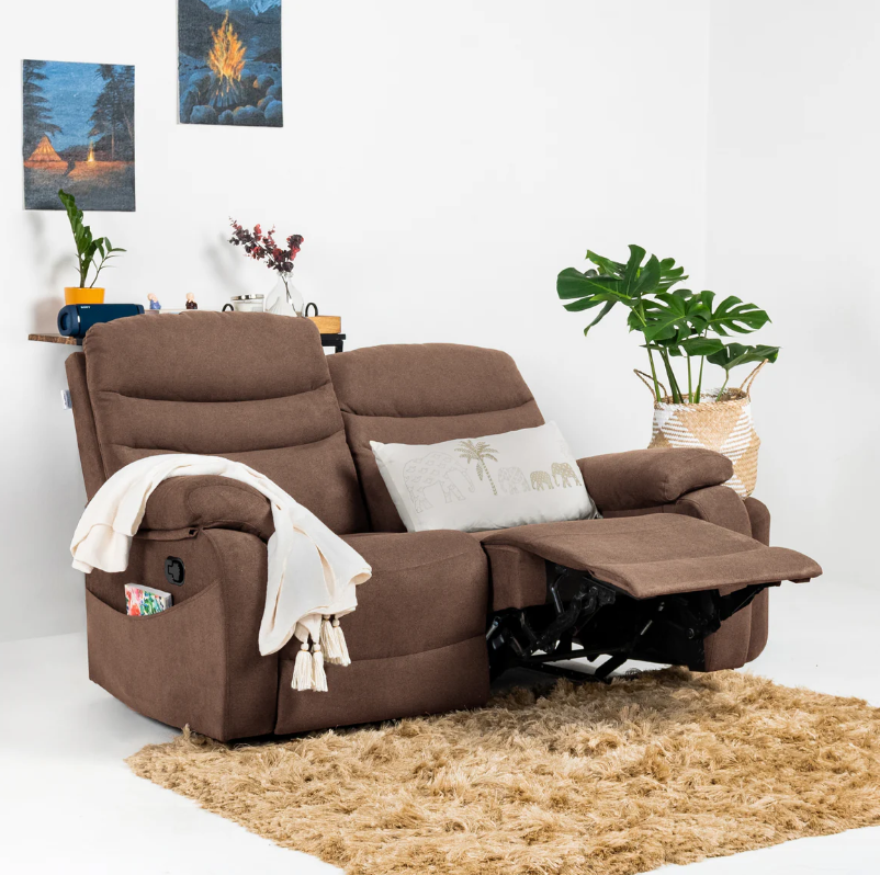 Vivo 2 Seater Oak Manual Recliner