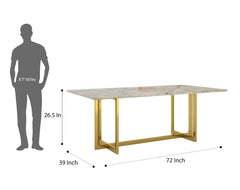 Rodano dining table with Australian Onyx Top - 6 Seater