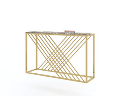 Xero Console Table with Green Choco Marble Top