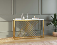 Xero Console Table with White Engineered Marble Top