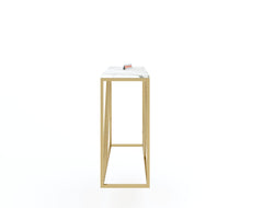 Xero Console Table with White Engineered Marble Top