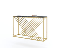 Xero Console Table with Black Engineered Marble Top