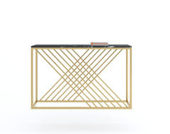 Xero Console Table with Black Engineered Marble Top