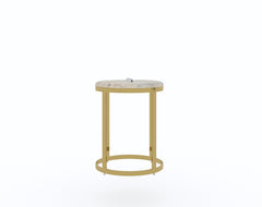 Arcus Side Table with Australian Onyx Top