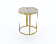 Arcus Side Table with Australian Onyx Top