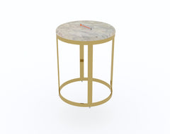 Arcus Side Table with Australian Onyx Top