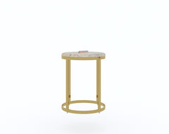 Arcus Side Table with Australian Onyx Top