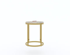 Arcus Side Table with Australian Onyx Top