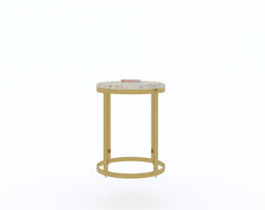 Arcus Side Table with Australian Onyx Top