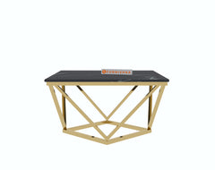 Solaia Coffee Table with Black Engineered Marble Top