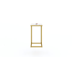 Ovid Side Table with White Engineered Marble Top