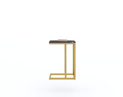 Ovid Side Table with Black Engineered Marble Top