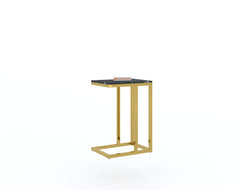 Ovid Side Table with Black Engineered Marble Top