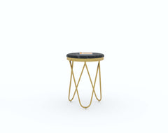 Clos Side Table with Black Engineered Marble Top