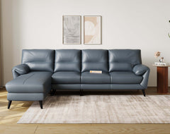 Suntory 3 Seater Sectional Leather Sofa - LHS