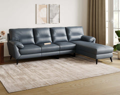 Suntory 3 Seater Sectional Leather Sofa - RHS