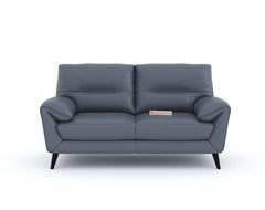 Suntory Leather 2 Seater Sofa - Ocean Blue Finish