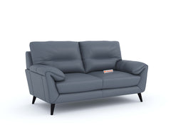 Suntory Leather 2 Seater Sofa - Ocean Blue Finish