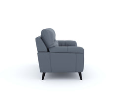 Suntory Leather 2 Seater Sofa - Ocean Blue Finish