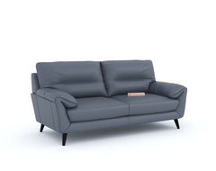 Suntory Leather 3 Seater Sofa - Ocean Blue Finish