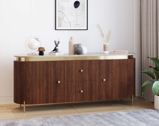 Marcella Fluted Sideboard Cabinet - 6 Feet