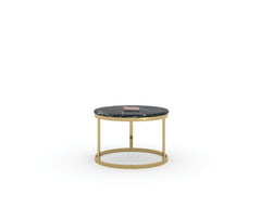 Arcus Nesting Coffee Table with Black Engineered Marble Top