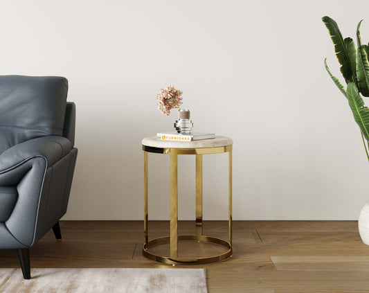 Arcus Side Table with Australian Onyx Top