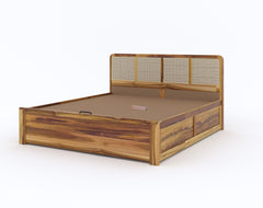 Tamara Queen Size Hydraulic Bed in Teak