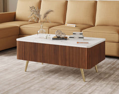 Marcella Fluted Rectangle Coffee Table - IM