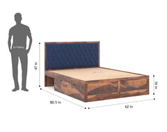 King Harshlyn Drawer Bed in Sheesham