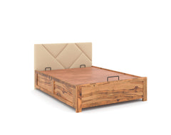 Agatha Teak Bed Frame Hydraulic Storage - Queen Size