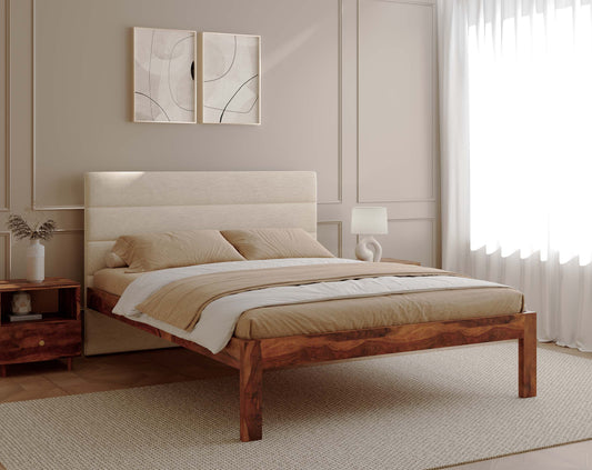 Niva Sheesham Bed Frame Non Storage - Queen Size