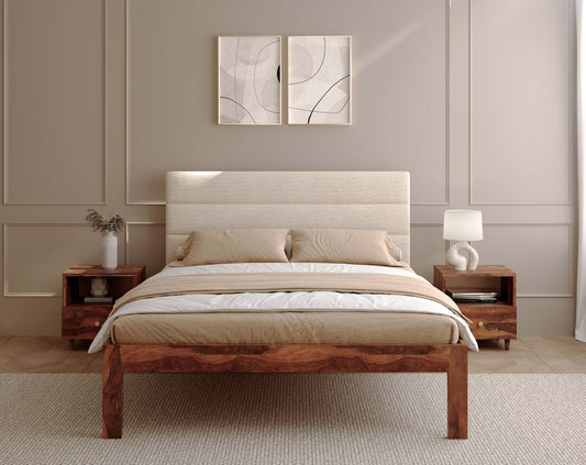 Niva Sheesham Bed Frame Non Storage - King Size