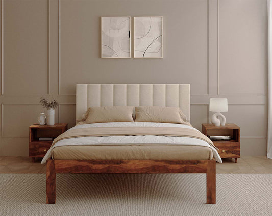 Augustus Sheesham Bed Non Storage - Queen Size