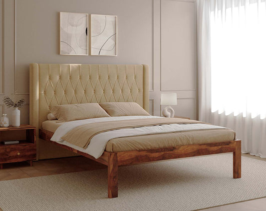 Samawi Sheesham Bed Frame Non Storage - Queen Size