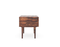 Zoji Single Drawer Bedside Table In Sheesham - Chevora Facia