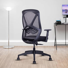 Maxi Mid Back Office Chair - Black Back & Black Seat