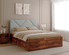 Agatha Sheesham Bed Box Storage - King Size